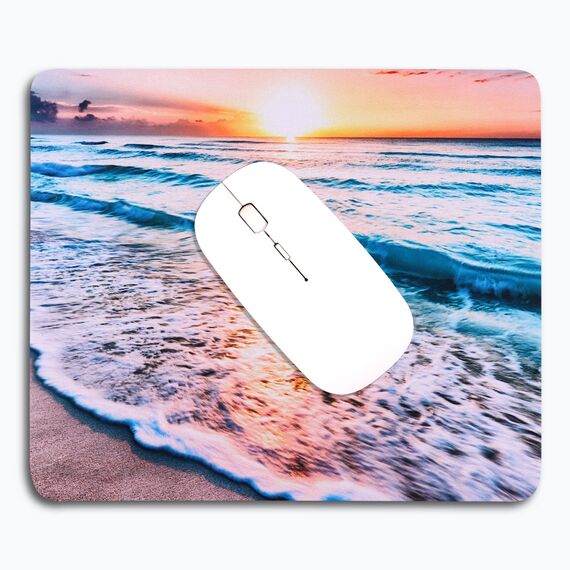 AOKSUNOVA Mauspad Klein Mousepad mit Motiv Kleines Mauspad Bunt Meer 240 x 200 mm