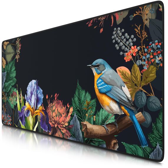 TITANWOLF - XXL Speed Gaming Mauspad 900 x 400mm - XXL Mousepad - Tischunterlage Large Size - verbessert Präzision und Geschwindigkeit - Modern Floral