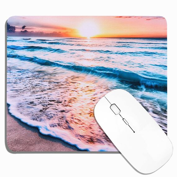 AOKSUNOVA Mauspad Klein Mousepad mit Motiv Kleines Mauspad Bunt Meer 240 x 200 mm