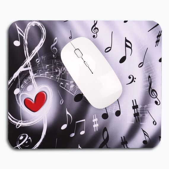 AOKSUNOVA Mauspad Motiv Mousepad Klein Bunt 240 x 200 mm Mauspad Mädchen Schön Musik