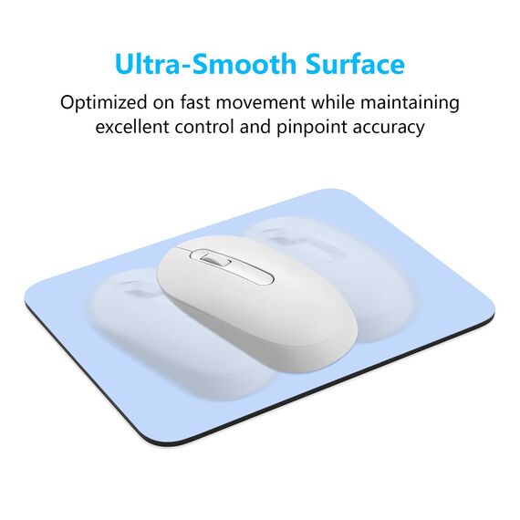 Dapesuom kleines Mauspad, 15,2 x 20,3 cm, mit Rutschfester Gummiunterseite, wasserdichtes Mini-Mauspad für Damen, Herren, kabellose Maus Laptops, Zuhause, Büro, Reisen, Himmelblau