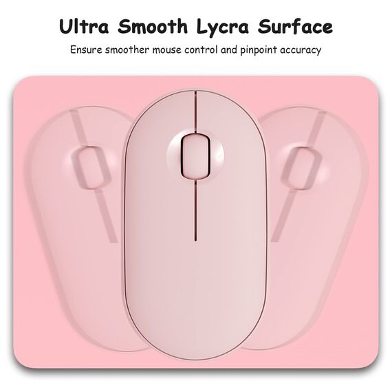 Dapesuom kleines Mauspad, 15,2 x 12,7 cm, mit Rutschfester Gummiunterseite, wasserdichtes Mini-Mauspad für Damen, Herren, kabellose Maus Laptops, Zuhause, Büro, Reisen, Rosa