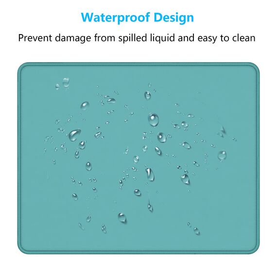 Dapesuom kleines Mauspad, 26 x 21 cm, mit Rutschfester Gummiunterseite, wasserdichtes Mini-Mauspad für Damen, Herren, kabellose Maus Laptops, Zuhause, Büro, Reisen, Malachitgrün
