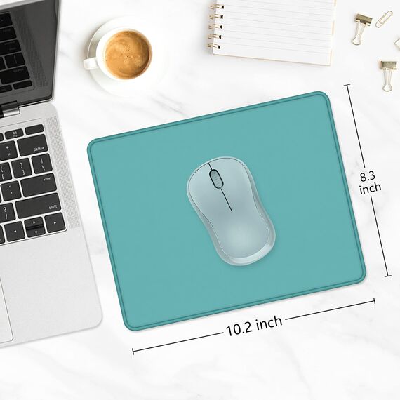 Dapesuom kleines Mauspad, 26 x 21 cm, mit Rutschfester Gummiunterseite, wasserdichtes Mini-Mauspad für Damen, Herren, kabellose Maus Laptops, Zuhause, Büro, Reisen, Malachitgrün