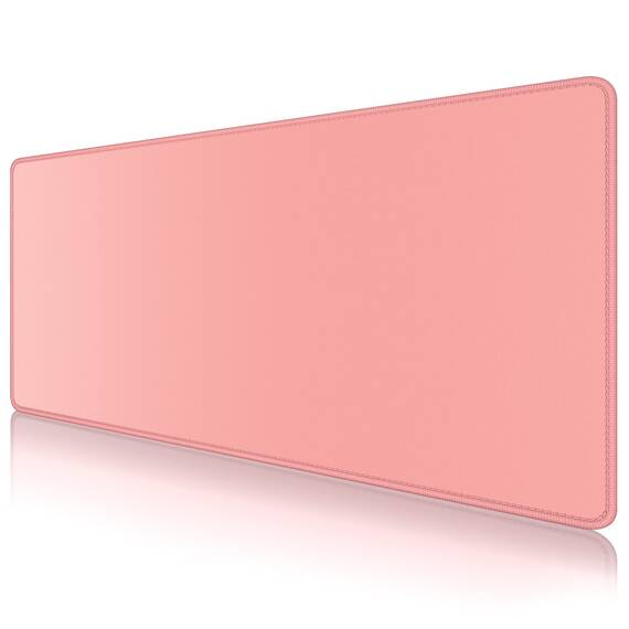 Dapesuom Großes Mauspad, erweitertes Gaming-Mauspad mit genähten Kanten, wasserdichte Schreibtischunterlagen mit Rutschfester Unterseite, großes Mauspad für Laptop, Büro, 60 x 30 cm, Rosa
