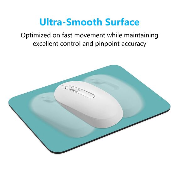Dapesuom kleines Mauspad, 15,2 x 20,3 cm, mit Rutschfester Gummiunterseite, wasserdichtes Mini-Mauspad für Damen, Herren, kabellose Maus Laptops, Zuhause, Büro, Reisen, Malachitgrün