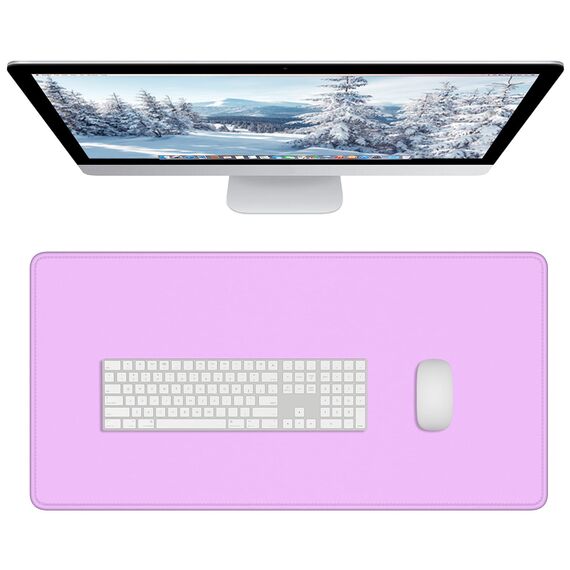 Dapesuom Großes Gaming-Mauspad, erweitertes Schreibtischmatte mit genähten Kanten, wasserabweisendes Tastaturpad mit Rutschfester Unterseite, großes XXL-Mauspad für Gamer, 80 x 40 cm, Violett