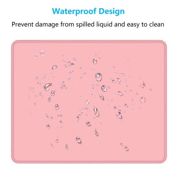 Dapesuom kleines Mauspad, 26 x 21 cm, mit Rutschfester Gummiunterseite, wasserdichtes Mini-Mauspad für Damen, Herren, kabellose Maus Laptops, Zuhause, Büro, Reisen, Rosa