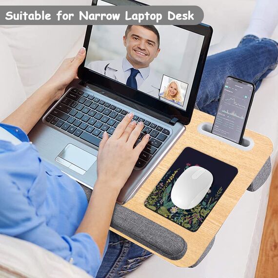 Dapesuom kleines Mauspad, 15,2 x 20,3 cm, mit Rutschfester Gummiunterseite, wasserdichtes Mini-Mauspad für Damen, Herren, kabellose Maus Laptops, Reisen, Zuhause,Elegante Blume