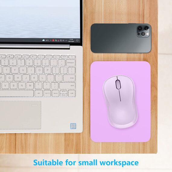 Dapesuom kleines Mauspad, 15,2 x 20,3 cm, mit Rutschfester Gummiunterseite, wasserdichtes Mini-Mauspad für Damen, Herren, kabellose Maus Laptops, Zuhause, Reisen, Vanilleviolett
