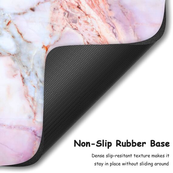 Dapesuom kleines Mauspad, 15,2 x 20,3 cm, mit Rutschfester Gummiunterseite, wasserdichtes Mini-Mauspad für Damen, Herren, kabellose Maus Laptops, Zuhause, Reisen, Rosa Marmor