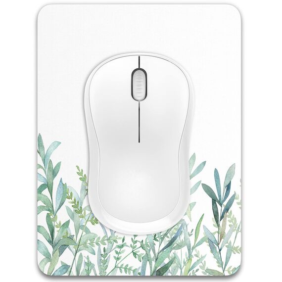 Dapesuom kleines Mauspad, 15,2 x 20,3 cm, mit Rutschfester Gummiunterseite, wasserdichtes Mini-Mauspad für Damen, Herren, kabellose Maus Laptops, Zuhause, Reisen, Grüne Blätter