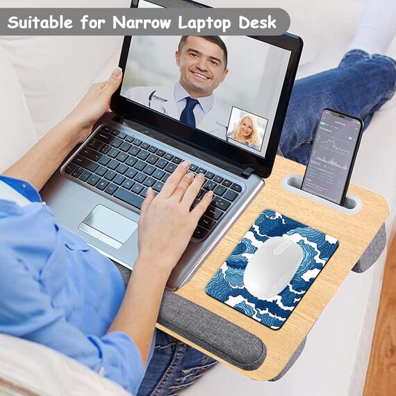 Dapesuom kleines Mauspad, 15,2 x 20,3 cm, mit Rutschfester Gummiunterseite, wasserdichtes Mini-Mauspad für Damen, Herren, kabellose Maus Laptops, Büro, Reisen, Zuhause, Wellen