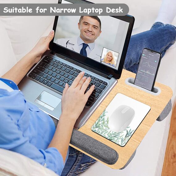 Dapesuom kleines Mauspad, 15,2 x 20,3 cm, mit Rutschfester Gummiunterseite, wasserdichtes Mini-Mauspad für Damen, Herren, kabellose Maus Laptops, Zuhause, Reisen, Grüne Blätter