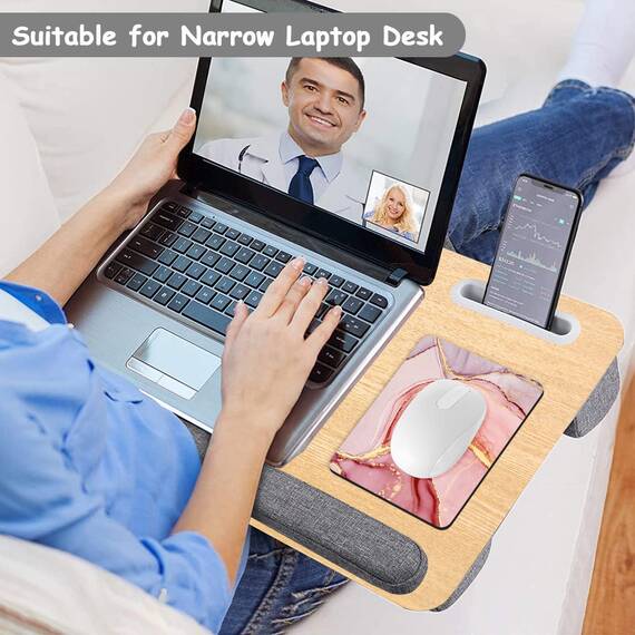Dapesuom kleines Mauspad, 15,2 x 20,3 cm, mit Rutschfester Gummiunterseite, wasserdichtes Mini-Mauspad für Damen, Herren, kabellose Maus Laptops, Zuhause, Büro, Reisen, Rosa Marmor