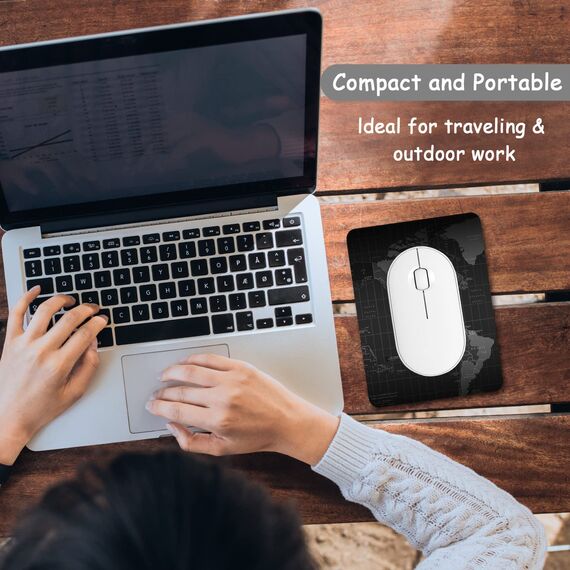 Dapesuom kleines Mauspad, 15,2 x 20,3 cm, mit Rutschfester Gummiunterseite, wasserdichtes Mini-Mauspad für Damen, Herren, kabellose Maus Laptops, Zuhause, Reisen, Karte