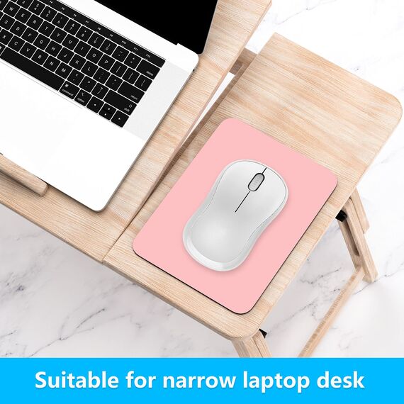 Dapesuom kleines Mauspad, 15,2 x 20,3 cm, mit Rutschfester Gummiunterseite, wasserdichtes Mini-Mauspad für Damen, Herren, kabellose Maus Laptops, Zuhause, Büro, Reisen, Rosa