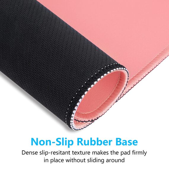 Dapesuom kleines Mauspad, 26 x 21 cm, mit Rutschfester Gummiunterseite, wasserdichtes Mini-Mauspad für Damen, Herren, kabellose Maus Laptops, Zuhause, Büro, Reisen, Dunkelrosa