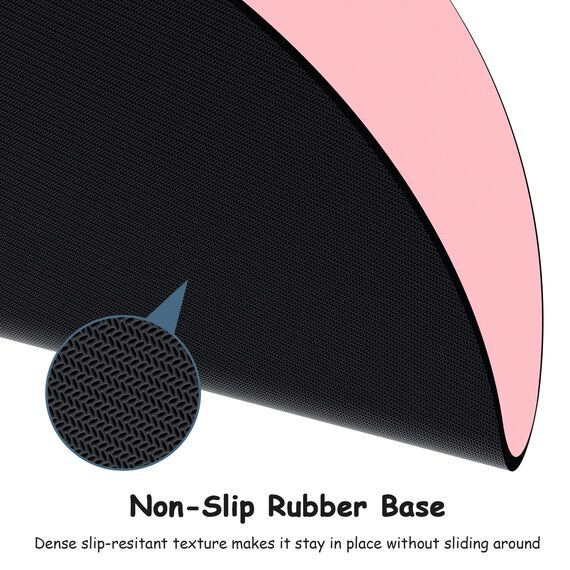 Dapesuom kleines Mauspad, 15.2 x 15.2 cm, mit Rutschfester Gummiunterseite, wasserdichtes Mini-Mauspad für Damen, Herren, kabellose Maus Laptops, Zuhause, Büro, Reisen, Rosa