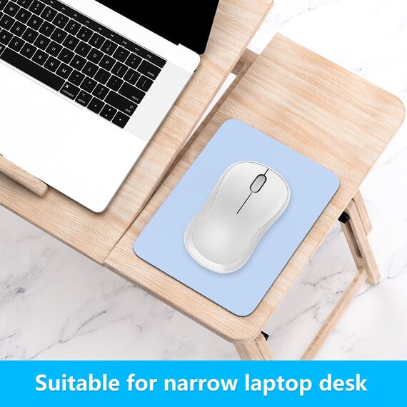 Dapesuom kleines Mauspad, 15,2 x 20,3 cm, mit Rutschfester Gummiunterseite, wasserdichtes Mini-Mauspad für Damen, Herren, kabellose Maus Laptops, Zuhause, Büro, Reisen, Himmelblau