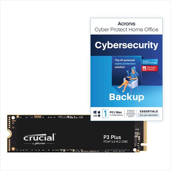 Crucial P3 Plus SSD 4TB M.2 PCIe Gen4 NVMe Interne SSD, 4.800 MB/s Lesen, 4.100 MB/s Schreiben, Laptop und Desktop kompatibel, Solid State Drive Festplatte - CT4000P3PSSD801
