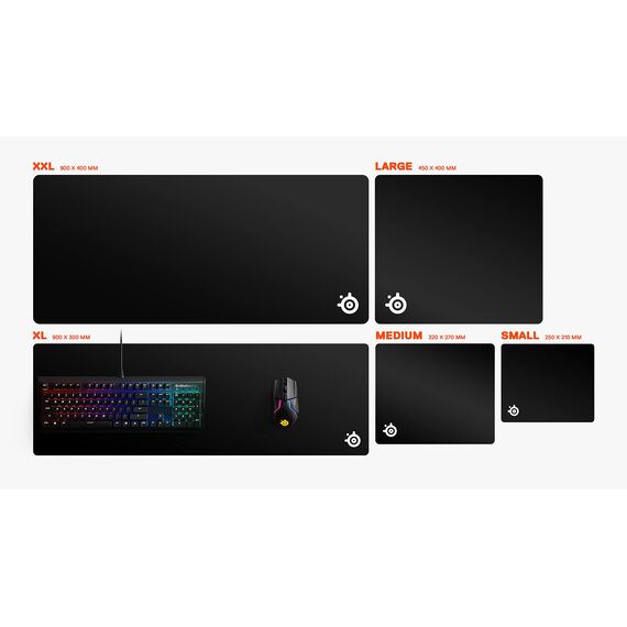 SteelSeries QcK Prism Cloth M - Gaming Mauspad – 2 Zonen RGB-Beleuchtung – Mittelgroße (320mm x 270mm x 6mm)