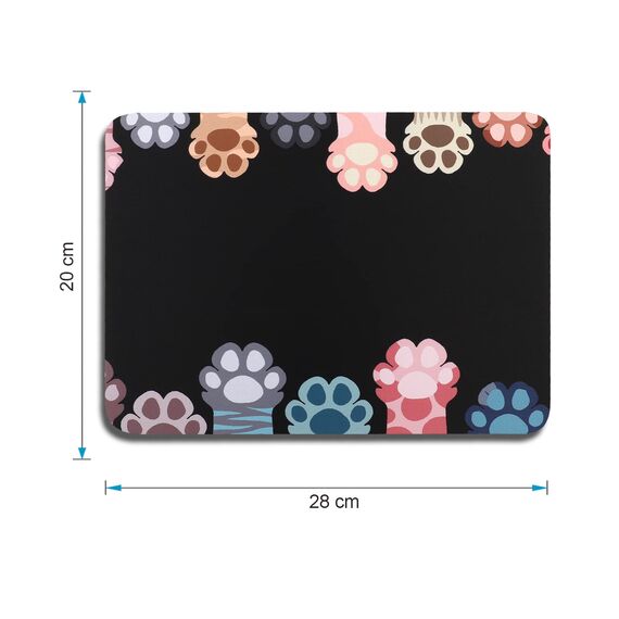 AOKSUNOVA Gaming Mauspad Klein mit Design Katze 28 x 20 cm Mousepad mit Motiv Bunt