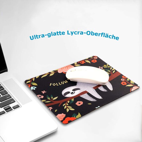 AOKSUNOVA Mauspad Klein Mousepad Mouse Pad 24 x 20 x 0,3 cm Beige