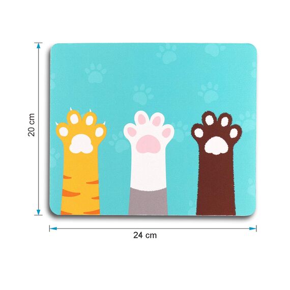AOKSUNOVA Mauspad Gaming Mouse Pad rutschfest 24 x 20 x 0,3 cm Mauspad mit Katze Motiv Niedliches Design