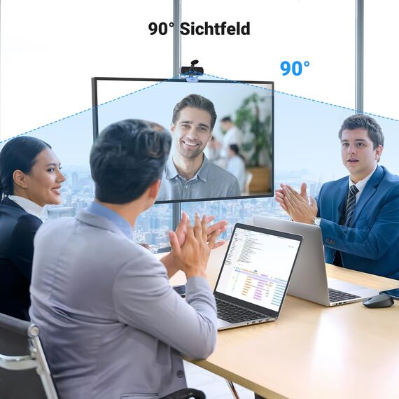 UGREEN FineCam Lite 1080P Webcam Full HD 1080P/30fps USB A Webcam mit Mikrofon, Fixfokus, automatische Lichtkorrektur, 90° Ansicht, USB Webcam für Live Streaming, Konferenzen, PC, Switch 2