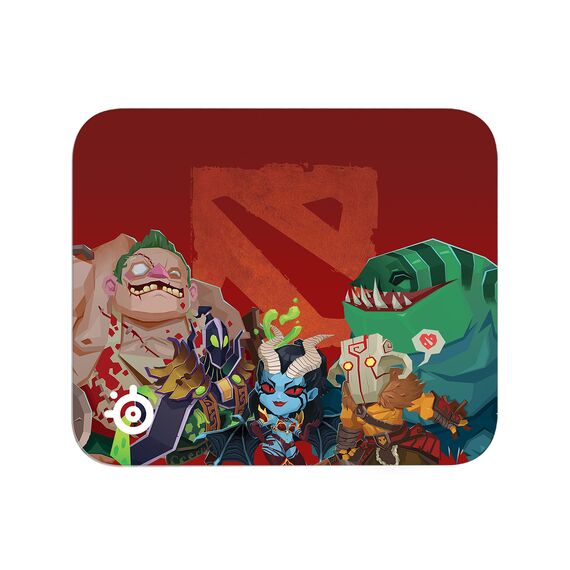 SteelSeries QcK Mini Dota 2 / TI - Gaming-Mauspad - Stoff - Gummiunterseite - Schwarz (250mm x 210mm x 2mm), Klein