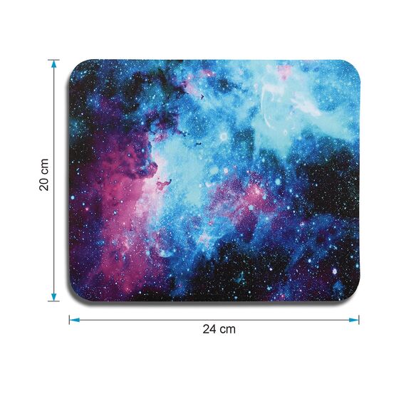 AOKSUNOVA Mauspad Klein Mousepad mit Motiv Galaxy Star 24 x 20 cm Waschbar