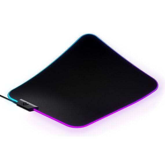 SteelSeries QcK Prism Cloth M - Gaming Mauspad – 2 Zonen RGB-Beleuchtung – Mittelgroße (320mm x 270mm x 6mm)