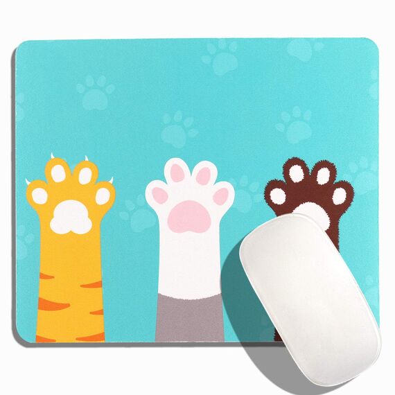 AOKSUNOVA Mauspad Gaming Mouse Pad rutschfest 24 x 20 x 0,3 cm Mauspad mit Katze Motiv Niedliches Design