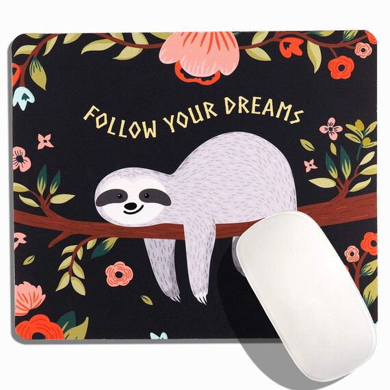 AOKSUNOVA Mauspad Klein Mousepad Mouse Pad 24 x 20 x 0,3 cm Taupe