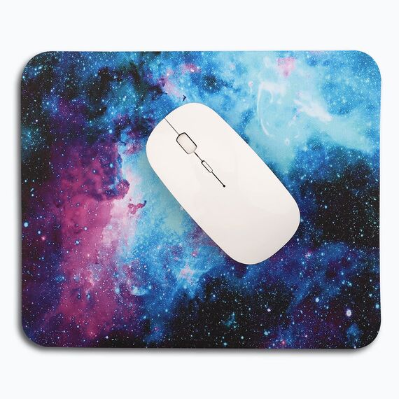 AOKSUNOVA Mauspad Klein Mousepad mit Motiv Galaxy Star 24 x 20 cm Waschbar