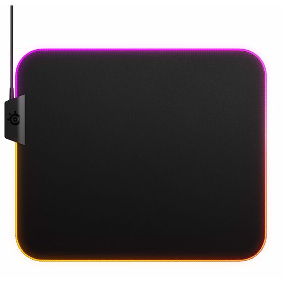 SteelSeries QcK Prism Cloth M - Gaming Mauspad – 2 Zonen RGB-Beleuchtung – Mittelgroße (320mm x 270mm x 6mm)