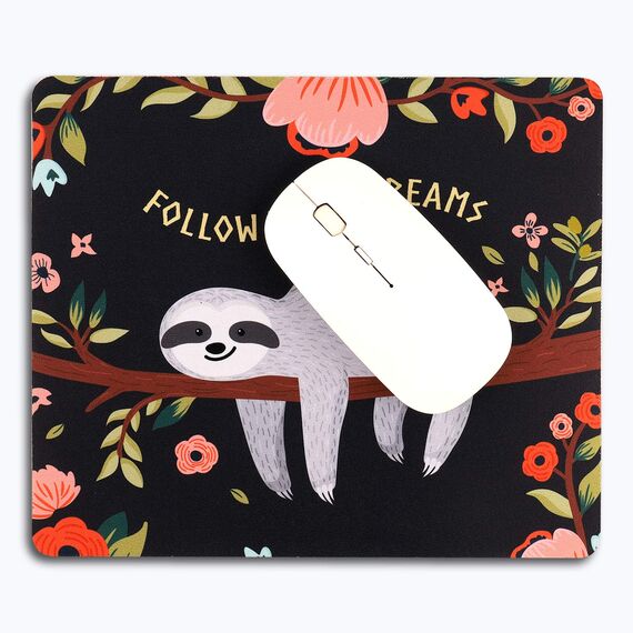 AOKSUNOVA Mauspad Klein Mousepad Mouse Pad 24 x 20 x 0,3 cm Graublau