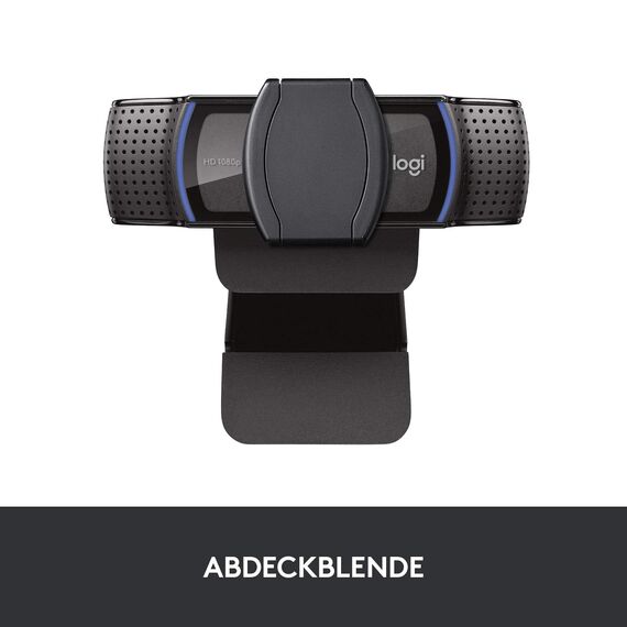 Logitech C920s HD PRO Webcam, Full-HD 1080p, 78° Blickfeld, Autofokus, Belichtungskorrektur, USB-Anschluss, Abdeckblende, Für Skype, FaceTime, Hangouts,etc., PC/Mac/ChromeOS/Android/Xbox One -Schwarz