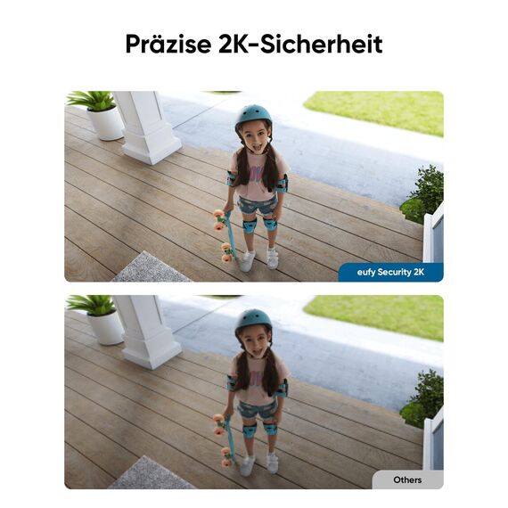 eufy Security eufyCam 2C Pro 2-Kamera-Set, Überwachungskamera Aussen Solar mit 2K Auflösung, HomeKit-Kompatibilität, IP67-Wetterfest, Farb-Nachtsicht, Ohne ABO-Gebühren