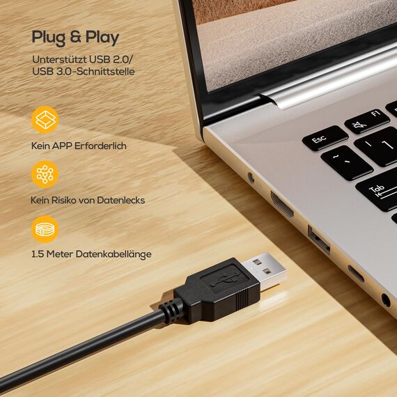 Nulaxy C900 Webcam mit Mikrofon, FHD 1080P Webcam mit Abdeckung, USB Plug & Play, Laptop PC Kamera für Video-Streaming, Konferenz, Spiele, Kompatibel mit Windows,Linux,Android