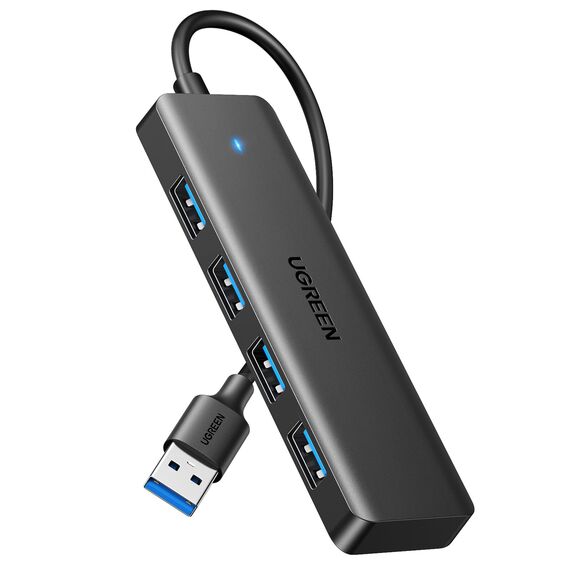 UGREEN USB Hub 3.0, USB Splitter 4 Port Ultra Slim with 5Gbps Data Transfer, USB Extender for Mouse, Keyboard, Flash Drive, Card Reader, Printer, Compatible with Laptop, Desktop PC, Xbox, PS5, etc.