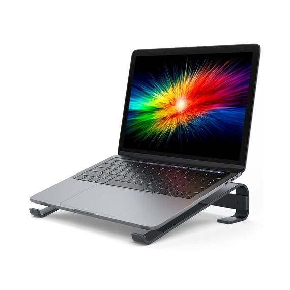 Soqool Laptop Ständer, Ergonomisch Laptop Halterung für Schreibtisch, Aluminium Notebook Ständer mit Belüftung, Kompatibel mit MacBook Air/Pro, Lenovo, Huawei, Acer, Dell, HP (10-17 Zoll)