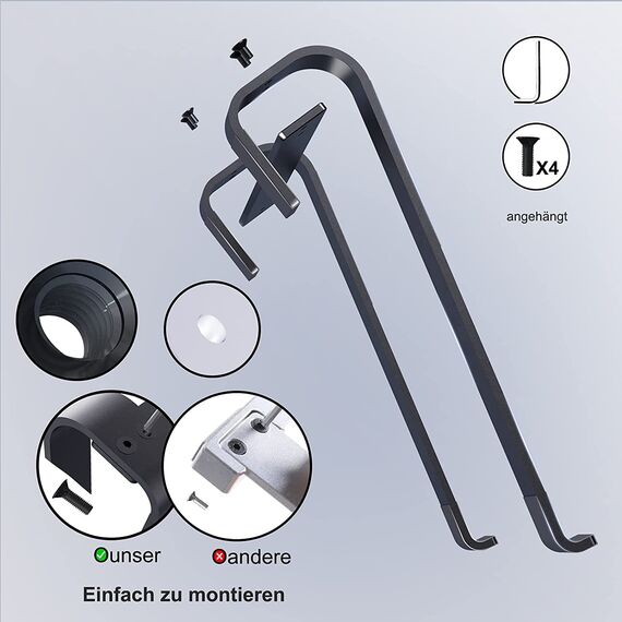 Soqool Laptop Ständer, Ergonomisch Laptop Halterung für Schreibtisch, Aluminium Notebook Ständer mit Belüftung, Kompatibel mit MacBook Air/Pro, Lenovo, Huawei, Acer, Dell, HP (10-17 Zoll)