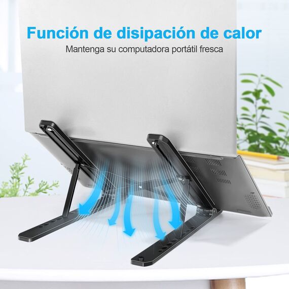 AOVUYCK-Store Laptop Ständer, 8-Stufe Einstellbar Laptop Stand, Tragbar Höhenverstellbarer Belüfteter Laptopständer, Notebook Ständer für MacBook, Lenovo, Dell, 10-15,6'' Laptops, Tablets, Notebooks.