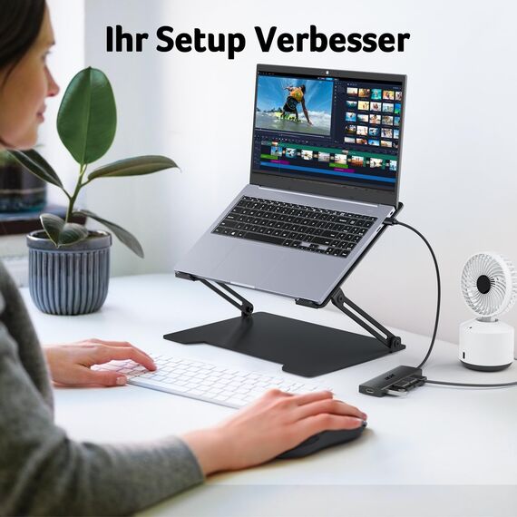 acer USB 3.0 Hub mit USB-C-Stromversorgung, Ultra Slim Typ-A Verteiler 4 Ports Multiport Adapter für PC, Laptop, Tastatur, Maus, HDD, MacBook Pro/Air, iMac, Surface Pro, macOS Windows Linux usw.-60cm