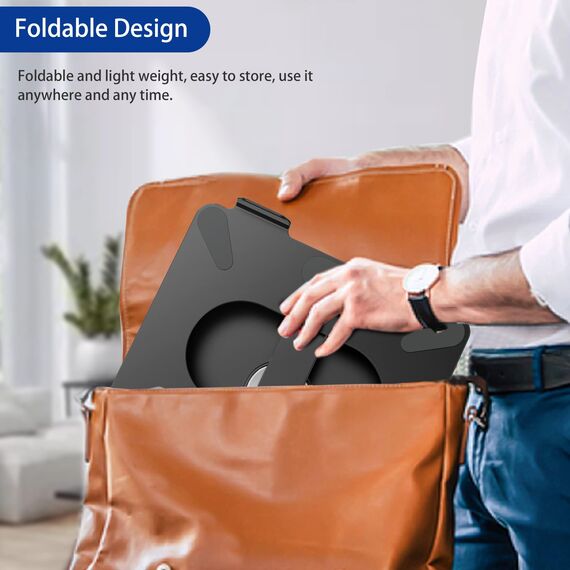 BESIGN LSX7 Laptop ständer mit 360 Drehbarer Basis, Verstellbarer ergonomischer Notebook-Ständer, Laptop ständer kompatibel mit 10-15.6" Laptops (Schwarz)