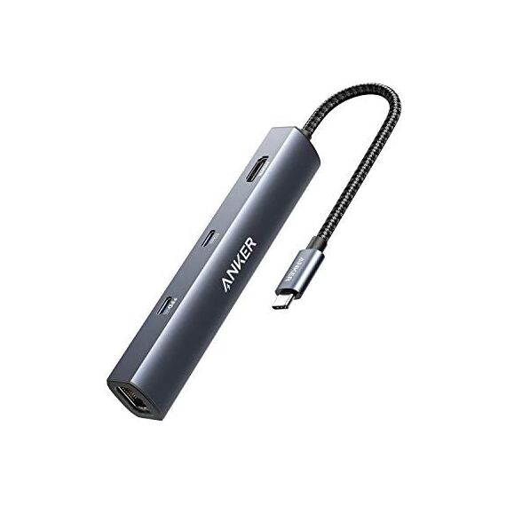 Anker PowerExpand 6-in-1 Ethernet Adapter, PD USB C Hub, 65 PD, 4K HDMI, 1Gbps Ethernet, Daten, 2 USB 3.0 Datenports, kompatibel mit MacBook Pro, MacBook Air, iPad Pro, XPS