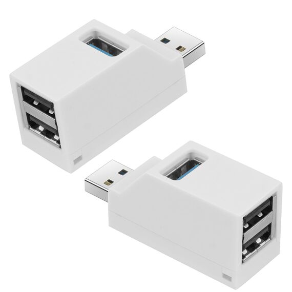 AXFEE 3 Port USB Hub Mit 1 USB 3.0 + 2 USB 2.0 Anschlüssen, Mini Splitter Erweiterung Adapter für Laptop, MacBook, Desktop PC, Flash-Laufwerk und Tastatur