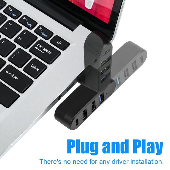 AXFEE 4 Port USB 3.0 Hub, Mini USB Hub mit Mehreren Anschlüssen, 1 USB3.0+2 USB2.0+Type-C, USB-Splitter Erweiterung Adapter, für Laptop MacBook Desktop PC, Kompatibel mit Flash Laufwerk Tastatur